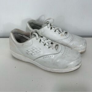 SAS White Leather Comfort Sneakers